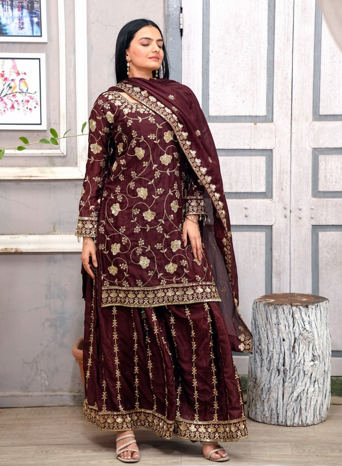 Abito Designer Salwar Kameez Pakistano Bollywood Indiano Da - Foto 5
