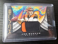 2020 JOE BURROW RC Panini Futuristic Black 2 Color Patch Rookie /50. BENGALS!
