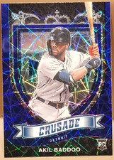 2021 Panini Chronicles Crusade #14 Akil Baddoo Blue Velocity Prizm Rookie RC 