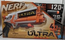 Nerf Ultra Four Dart Blaster -- 4 Nerf Ultra Darts, Single-Shot Blasting NIB