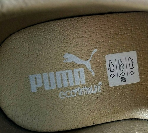 Puma Clyde canvas Shoes Size (17 US) Mens White with Gold lining black laces - Picture 5 of 5