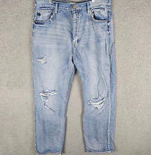 KanCan Jeans Womens 13/30 Light Wash High Rise Button Fly Distressed