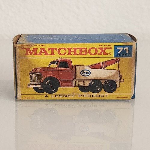 1968 Vintage Ford HEAVY WRECK TRUCK Esso Matchbox Lesney No 71 England ROUGH BOX - Picture 19 of 24