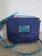 Marc Jacobs Blue & Turquoise Flap Crossbody Handbag