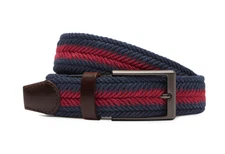 Harris Braided Belt MJ Bale Red / Navy Size S BLT105S18