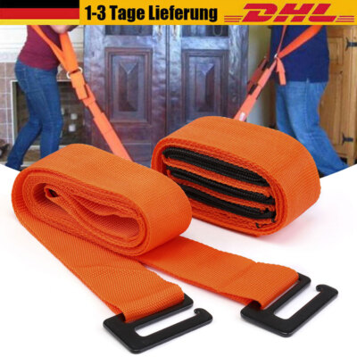 GYSRXS 2er-Set Möbeltragegurte – Verstellbar 85–145 Cm, Tragkraft 100 Kg Pro Gurt, Ergonomische Umzugshilfe Für Kisten, Möbel & Co.