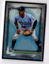 Kyle Lewis 2020 Bowman Transcendent Topps Metal Frame Card Rookie #48 /100