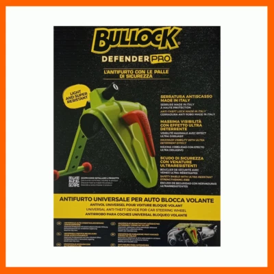 Antifurto Universale per Auto Blocca Sterzo Volante Macchina - BULLOCK DEFENDER