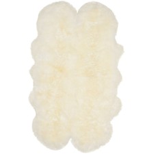 SAFAVIEH Sheep Skin Collection SHS121A White Rug
