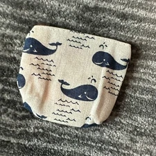 Coin Wallet Bag Whale Mini Coin Purse Change Purse Earphone Keyring Zip Blue New