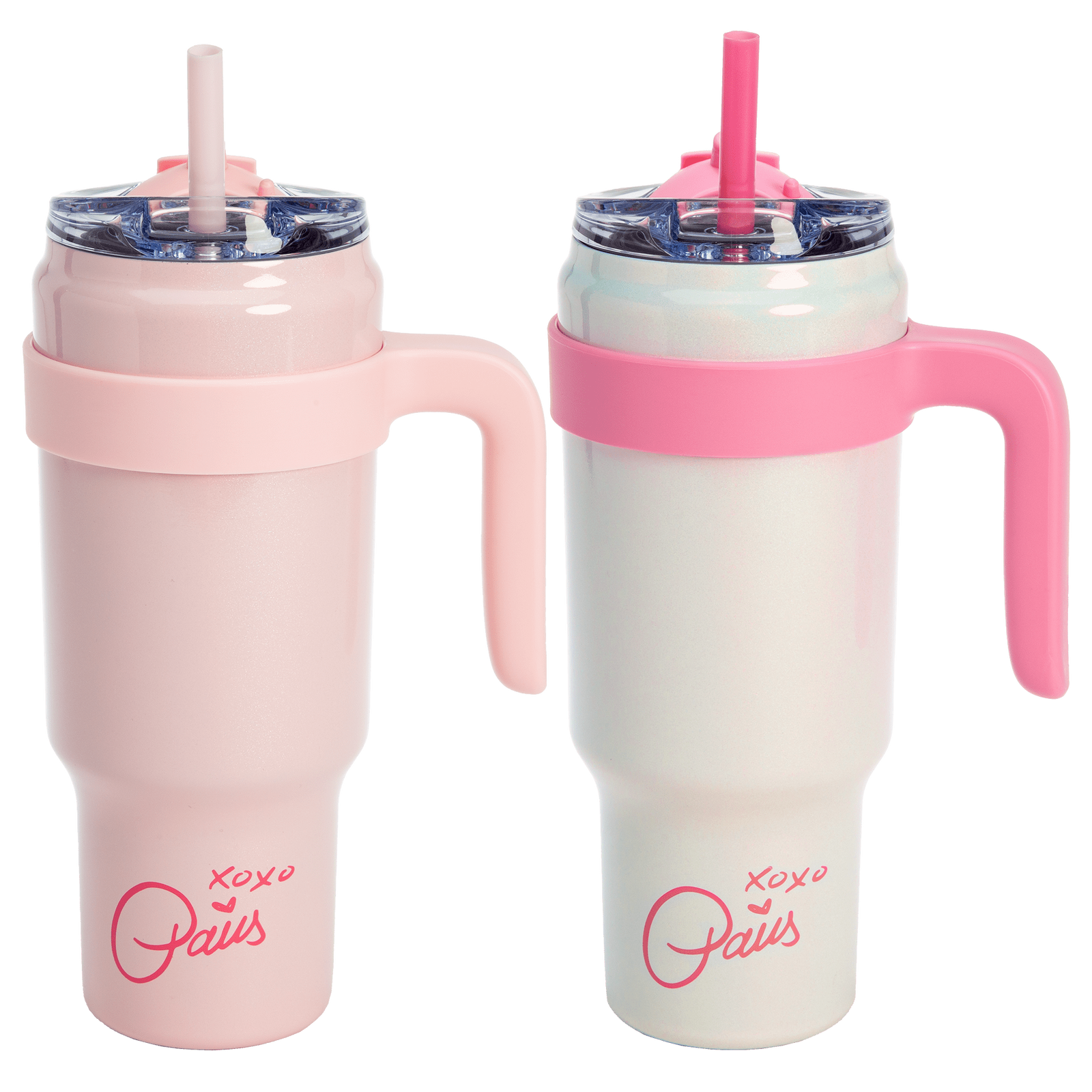 Paris Hilton 40oz Rainbow White & Pink Stainless Steel Tumbler Set