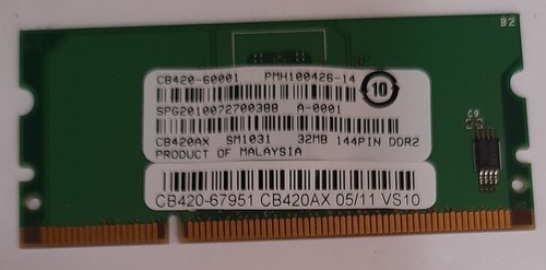 HP CB420AX 32MB DDR2 144pin HP LaserJet P2015 P2055 P3005 CB420-67951 - 第 1/1 張圖片
