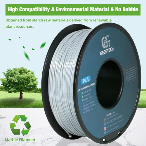 Filamento para impresora 3D GEEETECH como mármol PLA 1,75 mm 1 kg piedra colores consumibles - Imagen 6 de 10