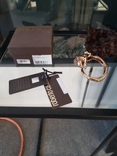 Roberto Cavalli Gold Lion Embellished Bangle Bracelet