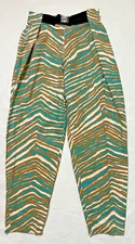 Body Motion Miami Dolphins Lounge Pants Zebra Stripes One Size Adjustable Waist