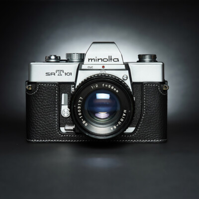 Handmade Genuine Leather Half Case Cover for Minolta SRT 101