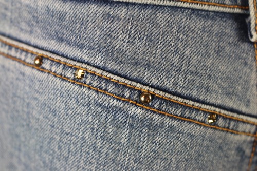 Size 27 BEBE Light Wash Blue Whiskering Bootcut Denim Pants Jeans Women Vintage - Picture 9 of 11