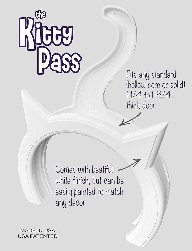 XL Cat Door for Interior Door Cat Hole Kitty Door for Hidden Litter