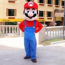 Super Mario Mascot Costume Cosplay Party Fancy Dress Brothers Suits Adult