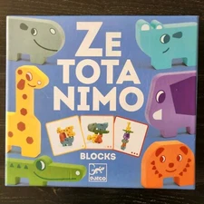Djeco Ze Totanimo Blocks Wooden Balance Stacking Game For Kids Animal Shapes