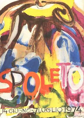 WILLEM DE KOONING Spoleto-14 Giugno 41.25'' x 29.5'' Poster 1974 Abstract Expressi