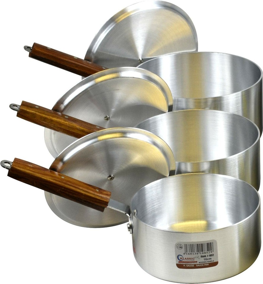 Backen Set Cazuelas 16,18,20cm (5 Piezas) – Acero Inoxidable, Inducción, Mango Desmontable, Apilable