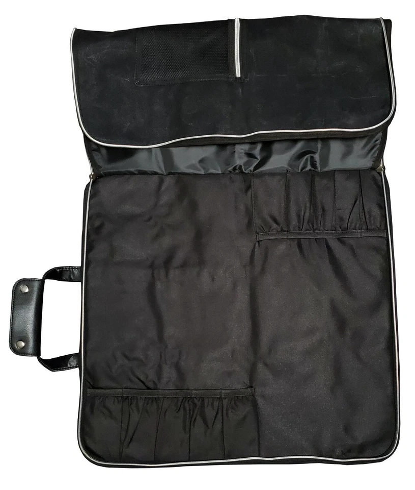 Ergo Chef 10 Pocket Chef Knife Roll Bag Heavy Duty Waxed Canvas Black - Image 3 of 4