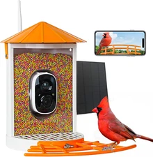 Smart Bird Feeder with Camera Solar, Auto Capture Bird Videos & Motion Detection