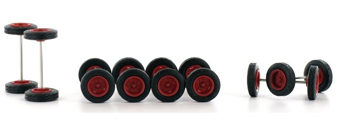 VK Models 99041 - 1/87 Axles Wheel Set Simple, 11.7Mm, 8 Axles - New