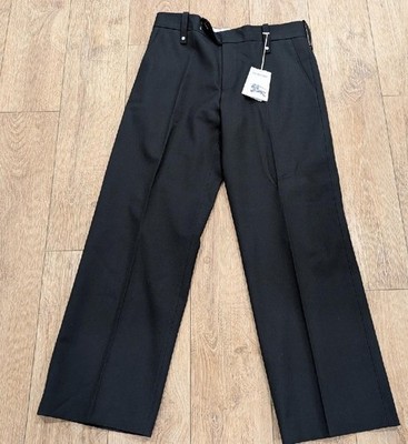 $1550 Mens Burberry Wool Blend Trousers Pants Black 52 US 36
