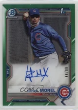 2021 Bowman Chrome Prospect Green Refractor 88/99 Rafael Morel #CPA-RM Auto 17dw