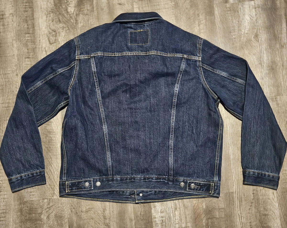Levi's Dark Blue Denim Trucker Jacket Red Tab Jean Jacket Men's