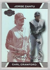 2007 Topps Co-Signers Hyper Silver/Red /75 Carl Crawford Jorge Cantu #28