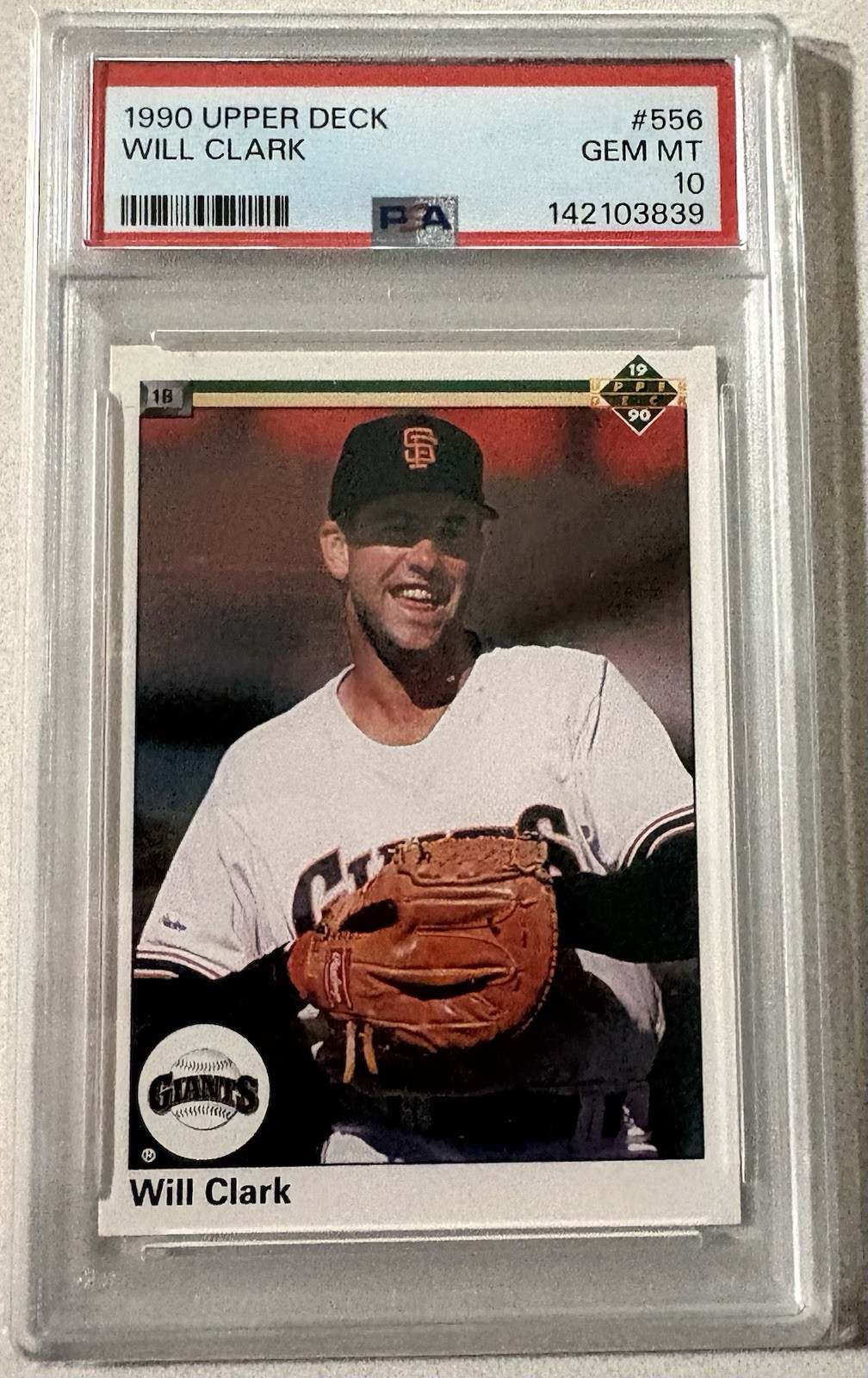 1990 Upper Deck - Will Clark #556 PSA 10