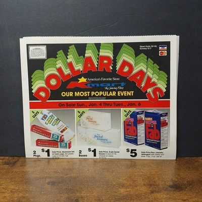 #ad #ad Vintage 1987 Kmart Dollar Days Newspaper Sales Flyer $19.95
