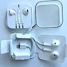 2 Genuine Apple EarPods Wired Lightning  3.5mm Plug Headset w/Adapter