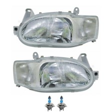 Scheinwerfer Set inkl. OSRAM Lampen H4 für Ford Escort VI Cabriolet ALL GAL