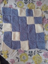 Small Hand Knitted Acrylic Squares Blankets Approx 25inches Square x 25cm