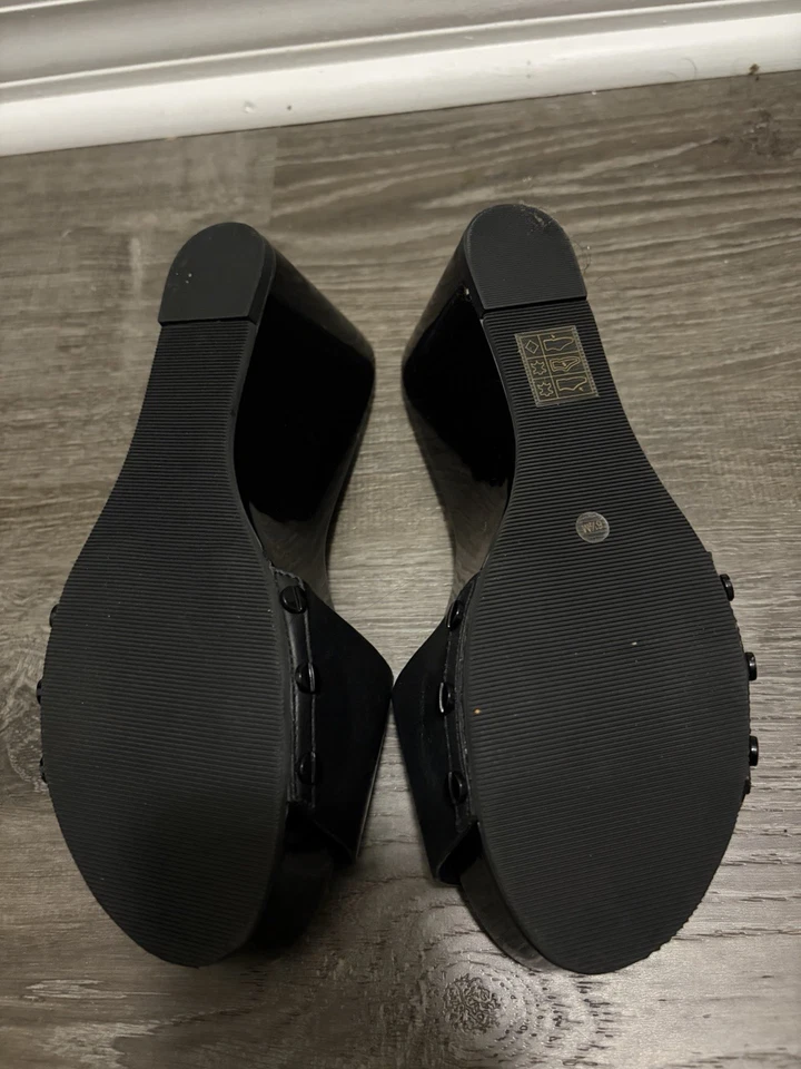 Tory Burch черный лакированная кожа Miller платформе горки размер 6,5 новый - Изображение 3 из 4