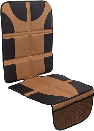 Lusso Gear Car Seat Protector with Thick Padding - Baby Cover 1-Pack Tan 