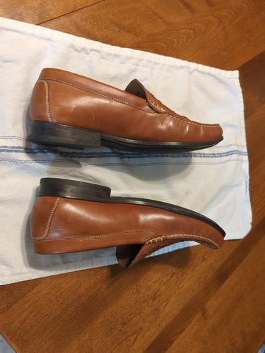 Johnton & Murphy Brown Woven Leather Loafers Men's size 10 Medium - Picture 10 of 21