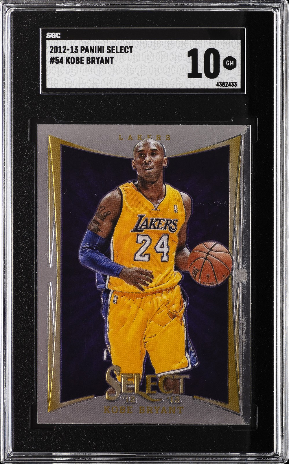 2012-13 PANINI SELECT #54 KOBE BRYANT SGC 10 GM