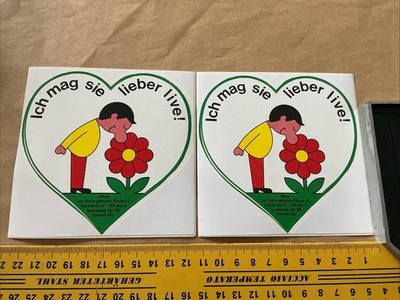 2x Alter Aufkleber Sticker Ich mag sie lieber live! Schutz gefährdeter Pflanzen