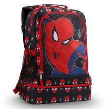 Disney Character Kids Backpack with Lunch Box, School Bag for Medium, Black