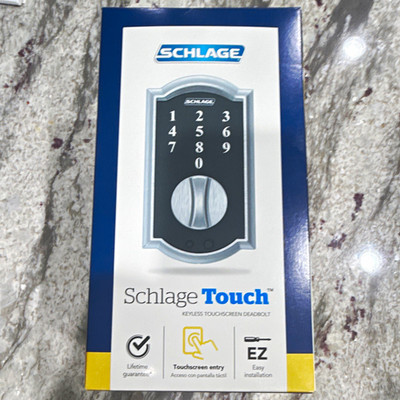 Schlage Touch BE375 V CAM 619 Camelot Satin Nickel Keyless Touchscreen Deadbolt