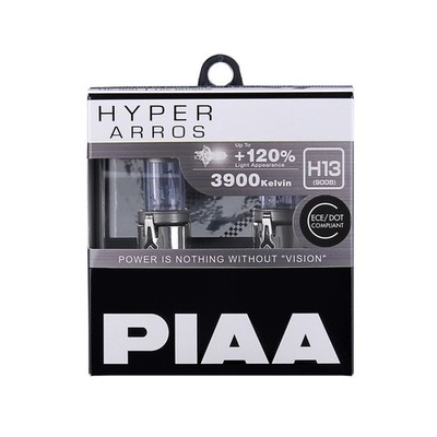 PIAA Hyper Arros (H13) Scheinwerferlampen (Paar) - kaltweiß, bis zu 120% heller