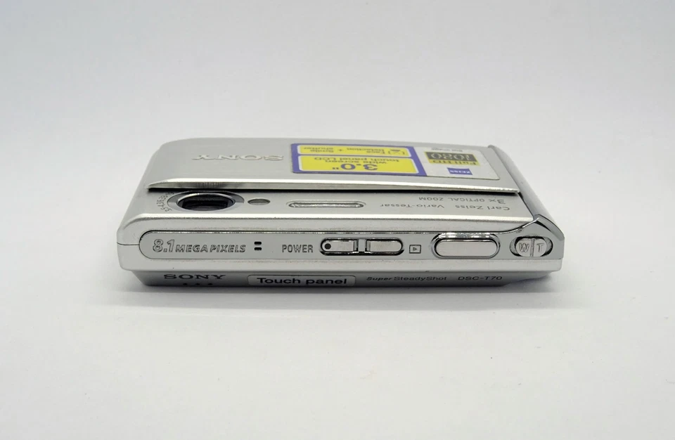 Sony Cyber shot DSC T70 8,1 megapixel fotocamera argento - Immagine 3 di 4