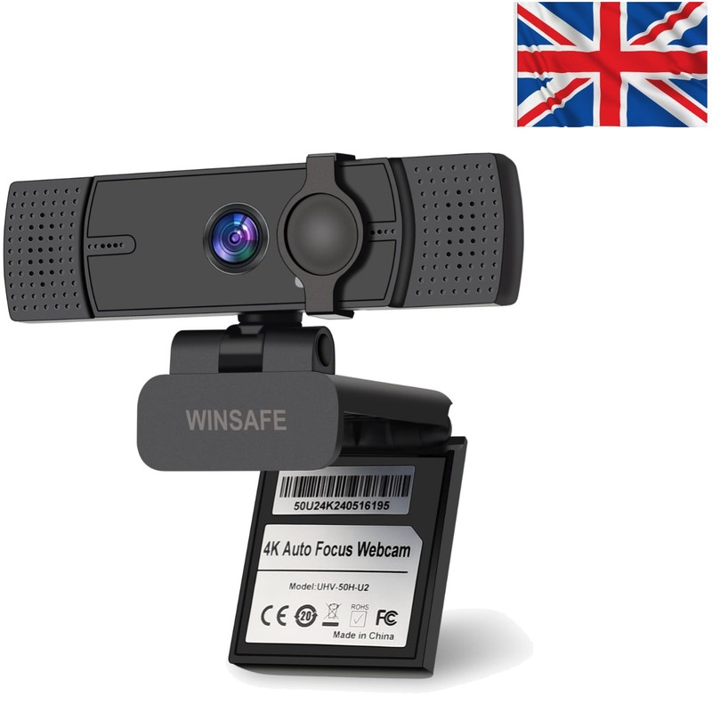 Versatile 4K Webcam with Automatic Focus & Privacy Cover for Streaming