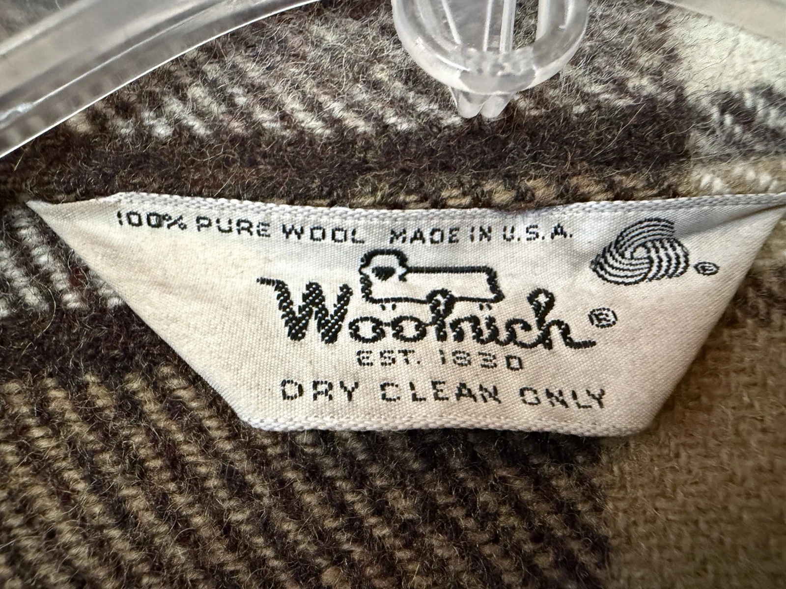 Lg Vintage WOOLRICH Mackinaw Jacket 46 Plaid Wool Style 23057 ships USA only - product detail image 3