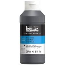 8 fl oz Professional Surface Prep Medium - Black Acrylic Gesso for Artists
